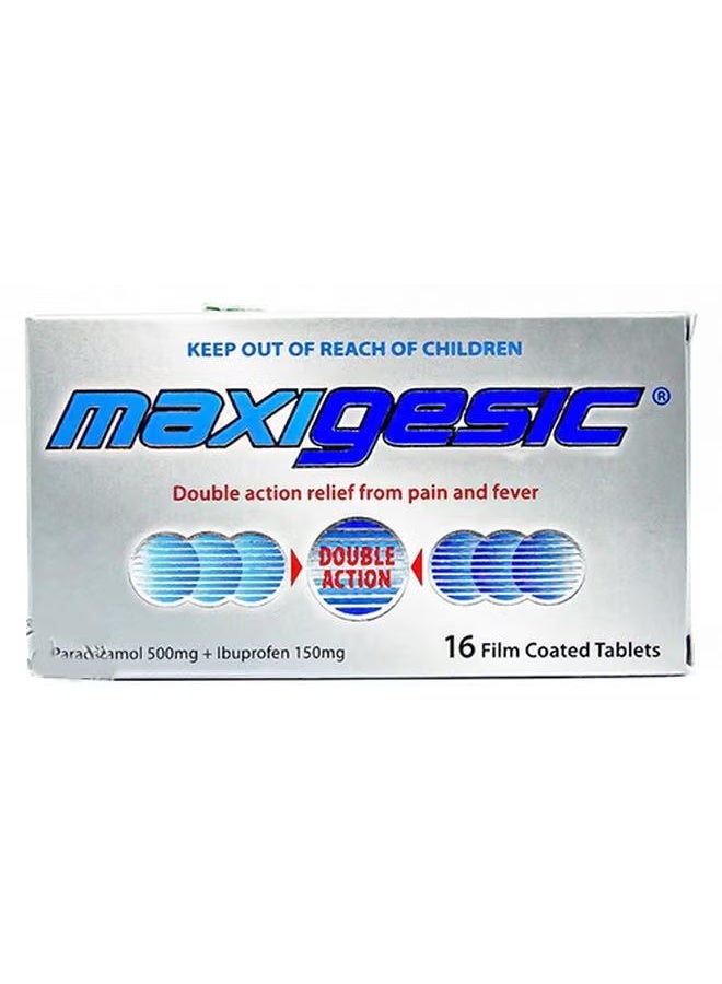 Double Action Relief From Pain And Fever Tablets 16 Count